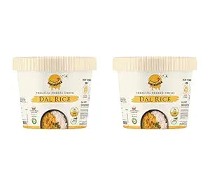 Instabites Ready to Eat Dal Rice Cup 65g, No Added Preservatives and Ready to Eat in Minutes - Pack of 2