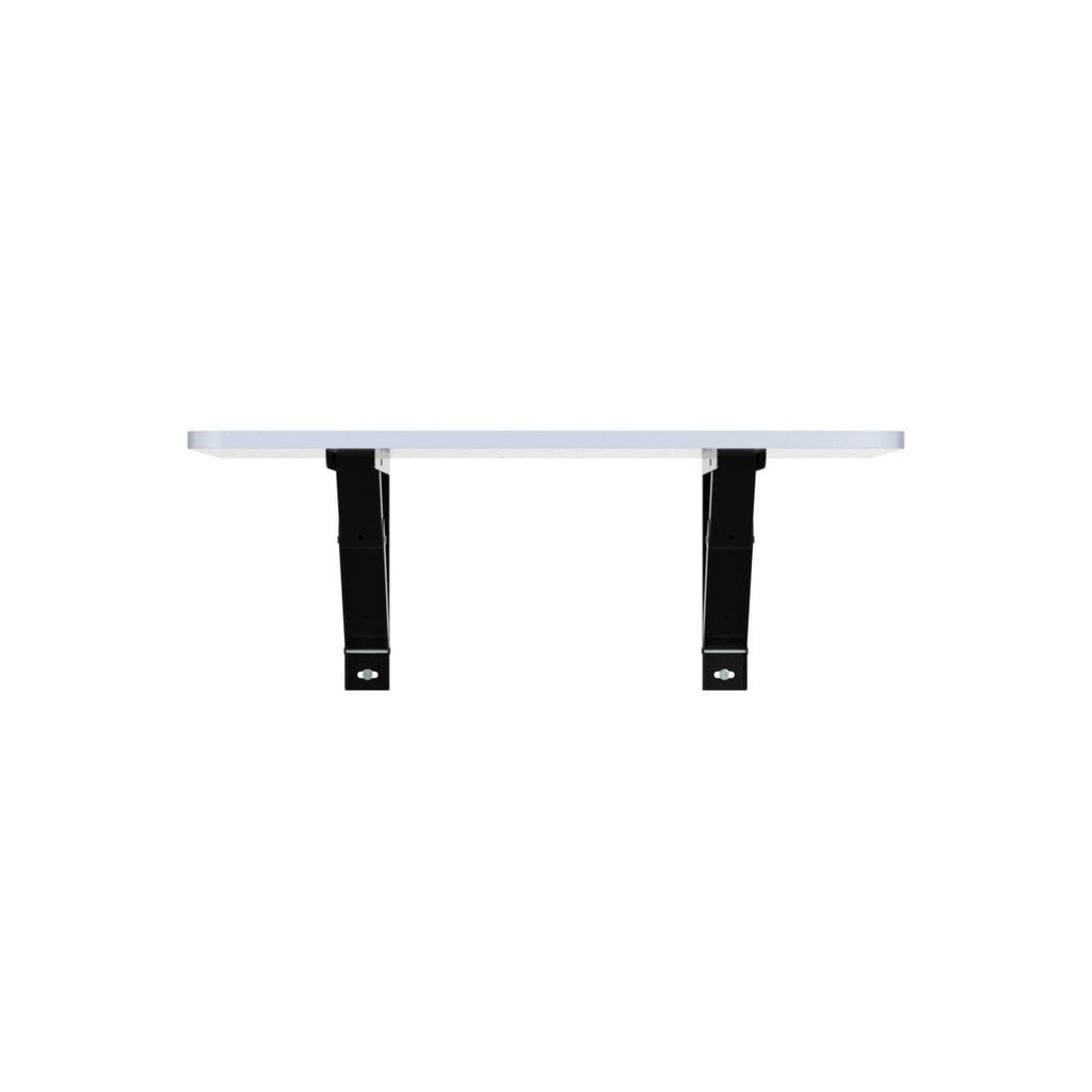 QARA (31 x 18.5 inches Wood Wall Mounted Round Corner Folding Wall Study Table with Cup Holder | Wall Mount Table with Drawer | Foldable Laptop Desk for Home and Office Computer- White