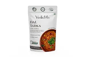 VEDICMIX Dal Tadka - Instant Ready to Eat Indian Lentil Curry | Just Add Water | 100% Natural, No Preservatives, No Artificial Colors | Authentic Taste | Ready in 10 Mins | Healthy & Tasty