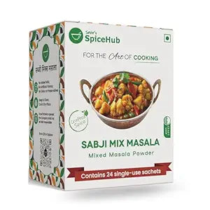 Saver's SpiceHub Sabji Mix Masala Powder, 24 Single-Use Sachets, Premium Blend of 10 Spices