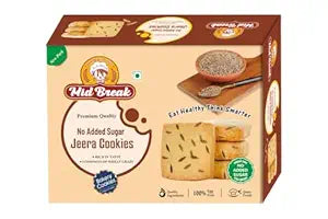 Mid Break Premium Jeera Biscuits - 300gm (Pack Of 1) | High In Fiber, Gut-Friendly, Low Glycemic Index Biscuits With No Added Sugar | Tasty Cookies For Healthy Tea Snacking