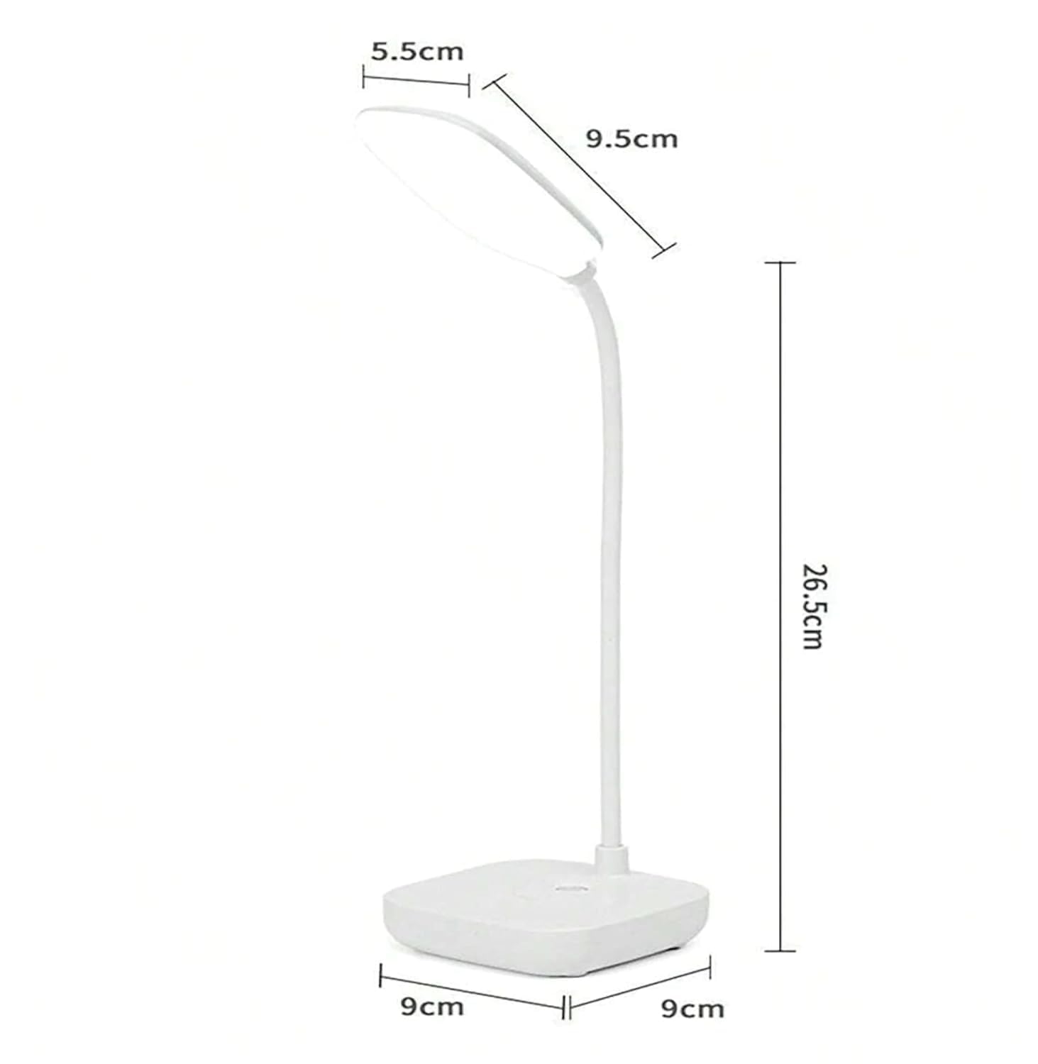 SaleOn Study Desk lamp with Touch onoff, Brightness Control, 3 Color Light, Mobile Holder, 360° Adjustable gooseneck, Type c Charging Socket, Soft Glare-Free Light, 6 Month Warranty
