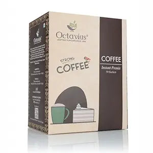 Octavius | Instant Coffee Premix - 50 Sachets | Economy Pack 3 In 1 Coffee Sachets | Hot & Cold Coffee | Instant Cappuccino Coffee | Premix Readymade Mix Pouch | (15 Gm X 50 Single Serve Sachets)