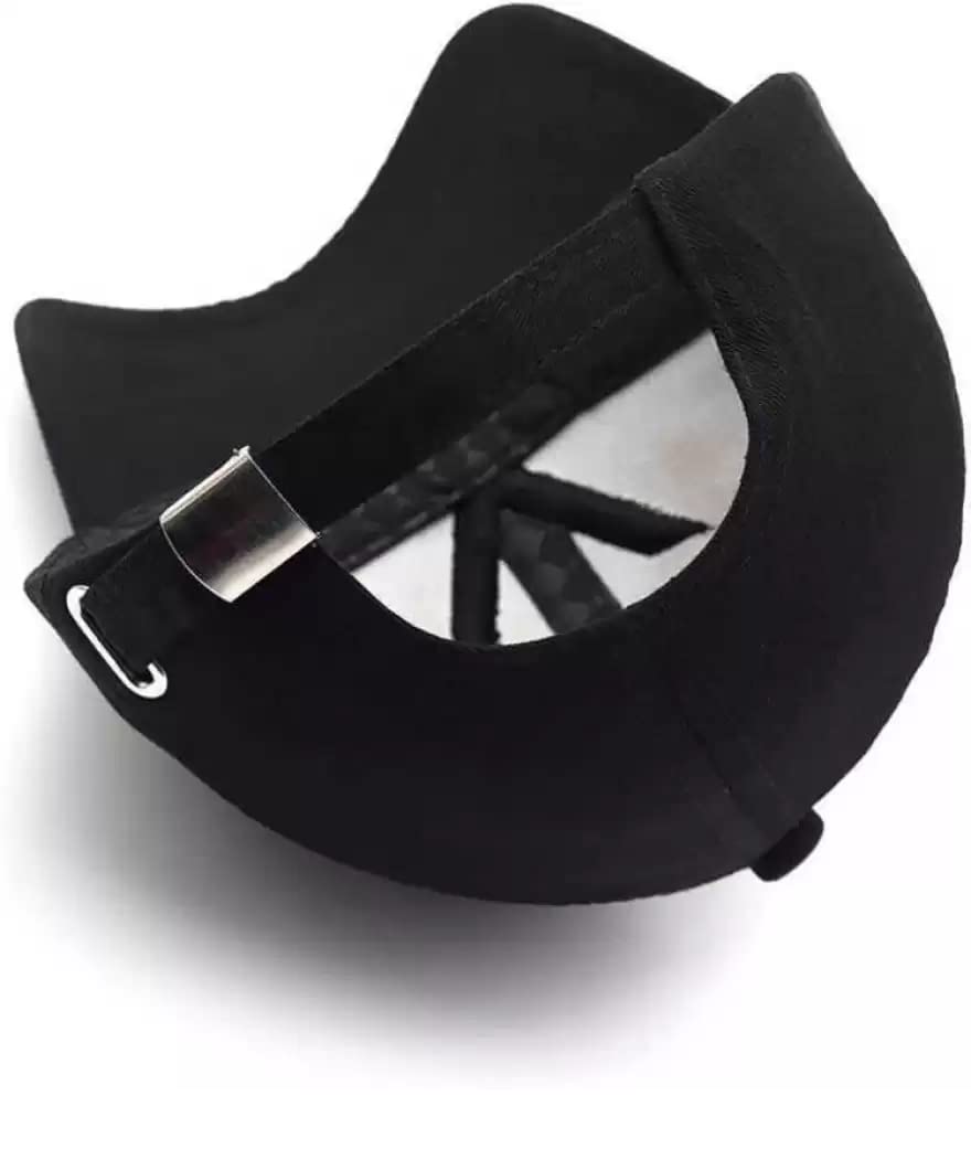 SELLORIA Acrylic Brand A- Adjustable Black Plain Cap Unisex Quick Drying Sun Hat For Summer Activities Sports Baseball Hat For Men Pack Of 1 Free Size