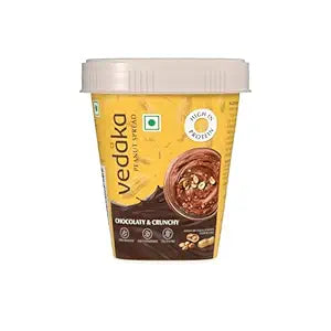 Vedaka Peanut Butter Chocolate Crunchy | 500g| 25% Protein | Healthy Nut Butter Spread | Zero Cholesterol & Zero Trans Fat | Fibre-Rich | No Palm Oil