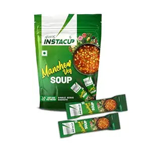 Atlantis Instacup Manchow Veg Soup, 18 Sachets of 20g Each, Single Serve