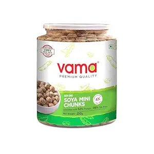 Vama Soya Wadi Mini Chunks Enriched with 52% Protein and 99% Fat Free, 250g