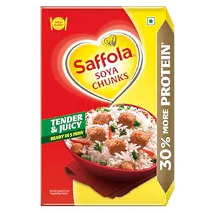 Saffola Soya Chunks, Tender & Juicy, 53% Protein, 200gm