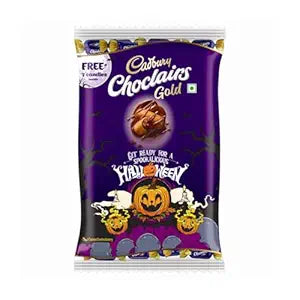 Cadbury Choclairs Gold Caramel Candy, 310 Gm (62 Candies)