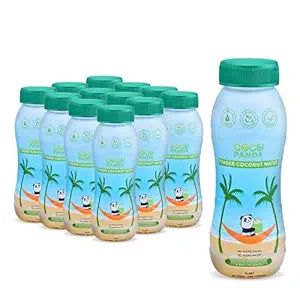 Coco Panda 100% Natural Tender Coconut Water - Pack of 12 (each 200 ml) | No Added Sugar or Artificial Flavor | Extracted from Real Green Young Tender Coconuts | Instant Hydration, Energy Booster