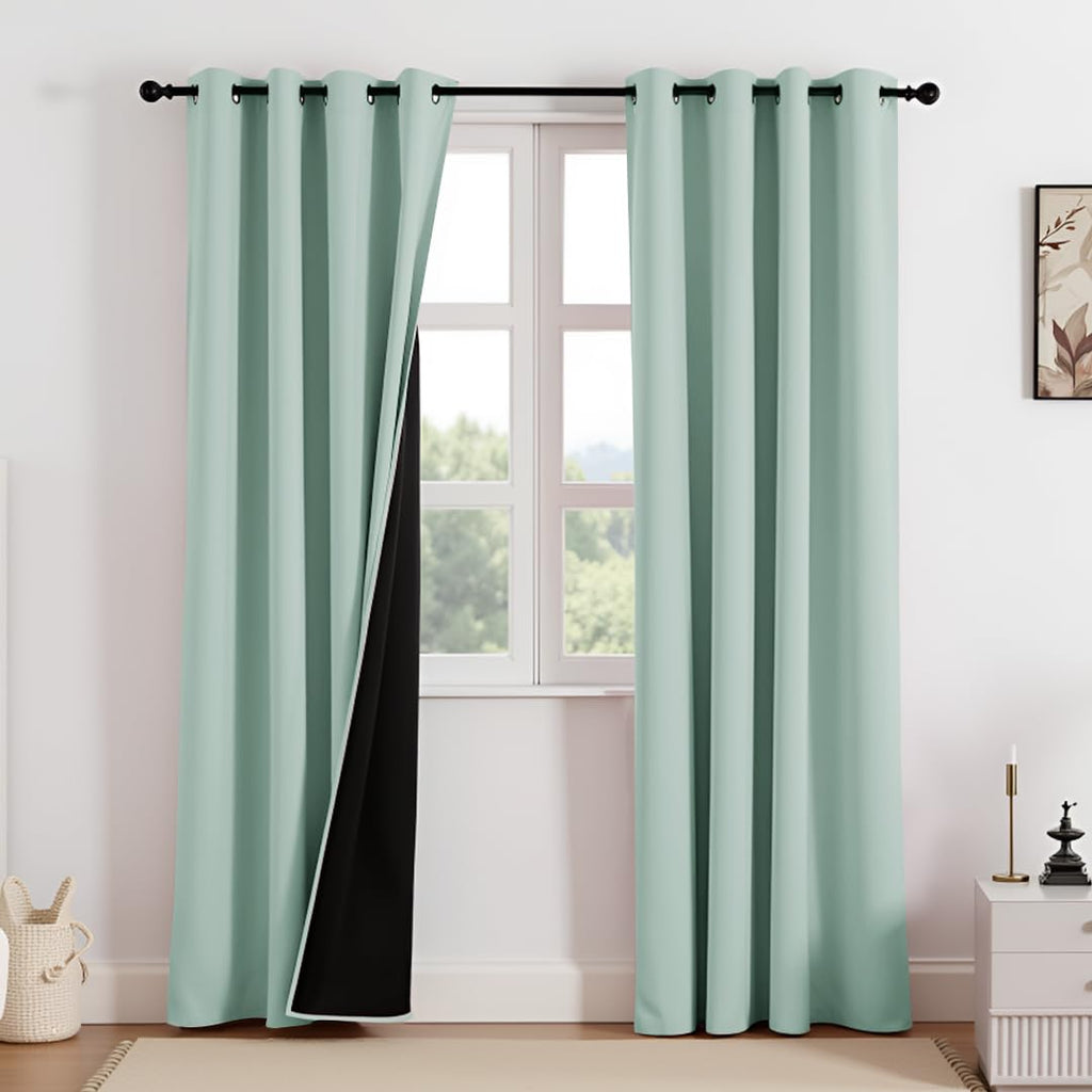 Tissue Net Embroidery Sheer Transparent Curtains for Window 5 feet Long Set of 2, Cream