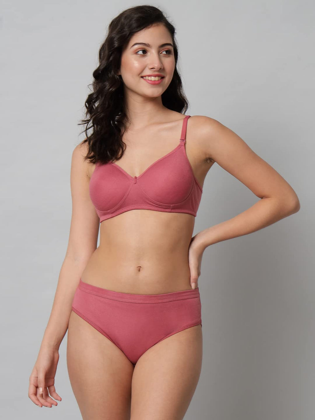 BRIELLE Women's Lingerie Set with Full Coverage Padded Women Cotton Bra Panty Set Sexy Bra Panty Set Pack of 3 Sets