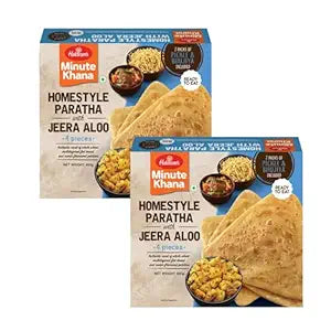 Haldiram Jeera Aloo Paratha Combo (400 g X 2 Pcs) | Ready-to-Eat Paratha | Tasty & Spicy | Quick Veg Meal