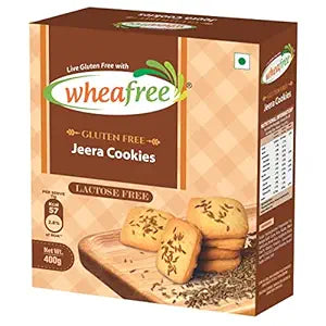 Wheafree Multigrain Gluten-Free Healthy Sweet and Salty (Namkeen) Jeera Biscuits | 400g | Lactose-Free, Vegetarian | Best Tea-Time Snack | Crispy & Crunchy Cookies | Delightful and Wholesome Ingredients