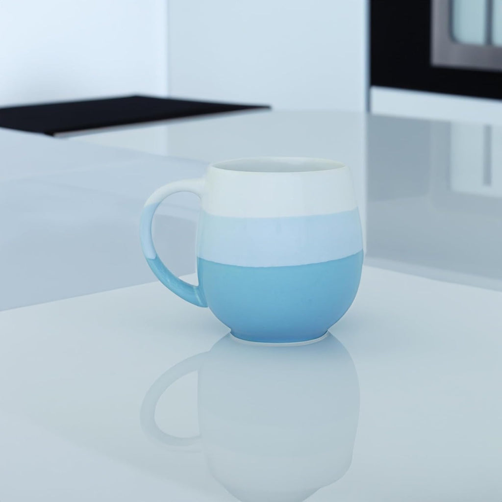 U & U UNIQUE UTILITIES Large Ceramic Coffee Mug (450 ML) | Milk Mug | Microwave & Dishwasher Safe | Coffee Cups | Ideal for Home, Office & Gift (Sea Green)