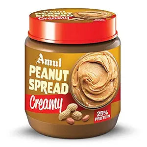 Amul Peanut Spread Creamy High Protein Peanut Butter From | 300 Gm | Pack Of 3 | No Preservatives