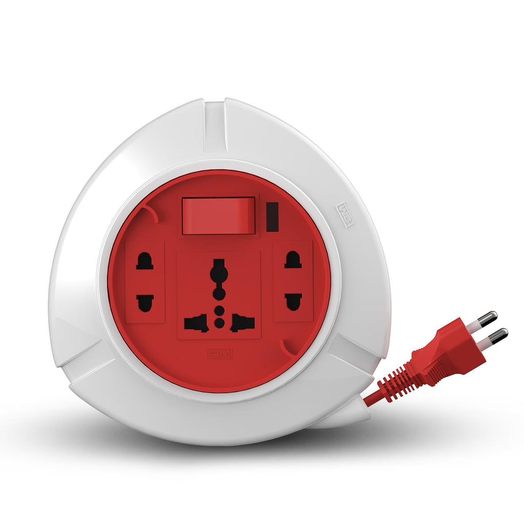 Anchor by Panasonic 4 way 6A Universal Socket with 3 Switch & 1 Master Switch | 4 Way Extension Board with 1.5 Mtr Extension Cord | Multi Plug Socket for Home Wall, Office (22568)