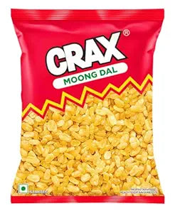 Crax Moong Dal Namkeen 160g/171g ||Crunchy & Spicy Moong dal Bhujia Snack|Indian Namkeen|Spicy Tadka|Social Gatherings,Fun Snack|Crunchy Gourmet Snacks for Parties,Drinks,Tea & Coffee|100% Vegetarian (Weight may vary)