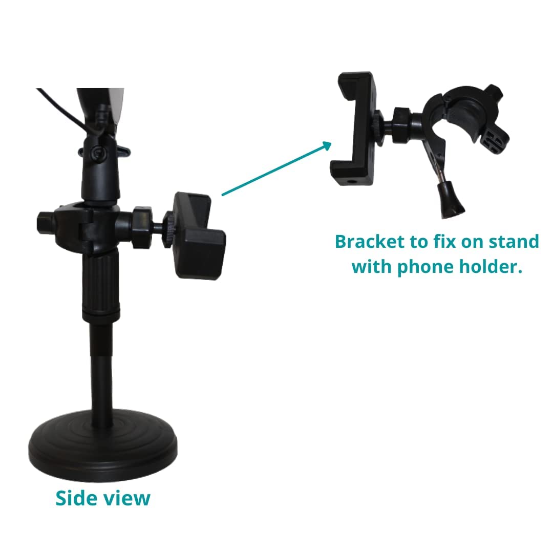 FKU 18 Inch BD-460 Ring Light 94 Watt Super Bright 3 Phone Holders with Wireless Remote Selfie Light, Bluetooth Shutter for YouTube,Reels,Live Streaming,Make-up (18 INCH BD460 Ring Light)