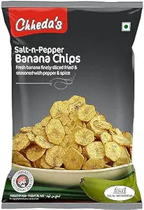 Chheda's Salt N Pepper Banana Chips - Crispy Banana Chips (350g Pack of 1)
