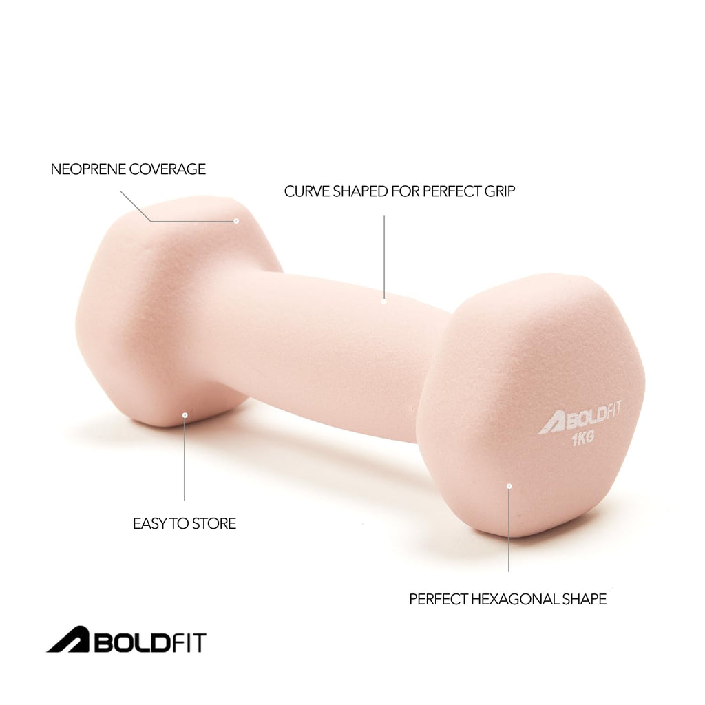 Boldfit Adjustable Dumbbell Set for Men & Women,Rubber Coated Dumbbells with Anti-Slip Steel Handle,Compact, Space-Saving Home Gym Equipment for Strength Training & Weightlifting Full Body Workouts