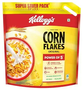 Kellogg's Corn Flakes Original 1.2kg/1.15kg | Power of 5: Energy, Protein, Iron, IMMUNO NUTRIENTS, Vitamins B1, B2, B3 & C| Corn Flakes, Breakfast Cereal
