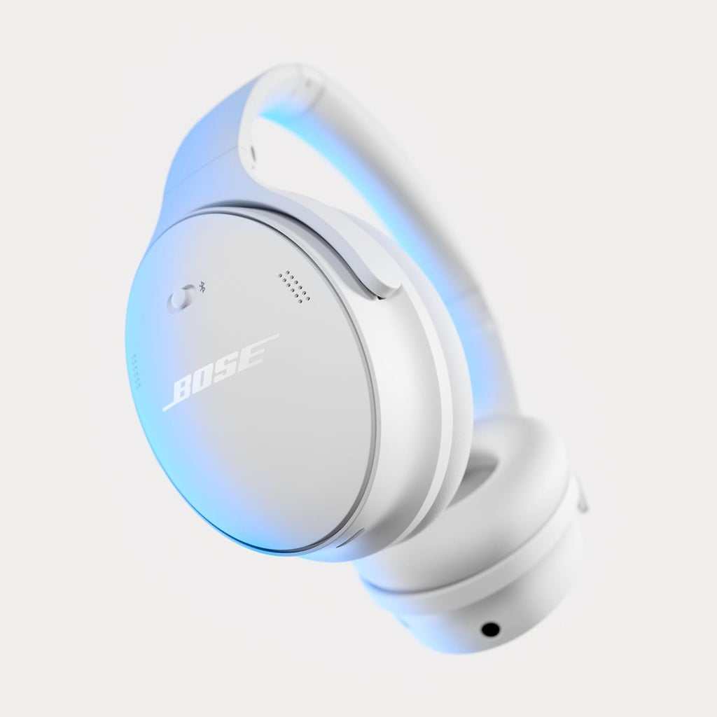 Bose New QuietComfort Wireless Noise Cancelling Headphones, Bluetooth Over Ear Headphones with Up to 24 Hours of Battery Life - White