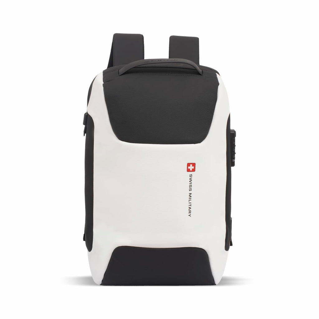 Swiss Military LUKE 23L 15.6" Laptop Backpack for Men & Women, Polyester, Padded Laptop & iPad Compartment, USB A & C Charging Port, TSA Lock, Multiple Quick Access Pockets, Keychain Holder