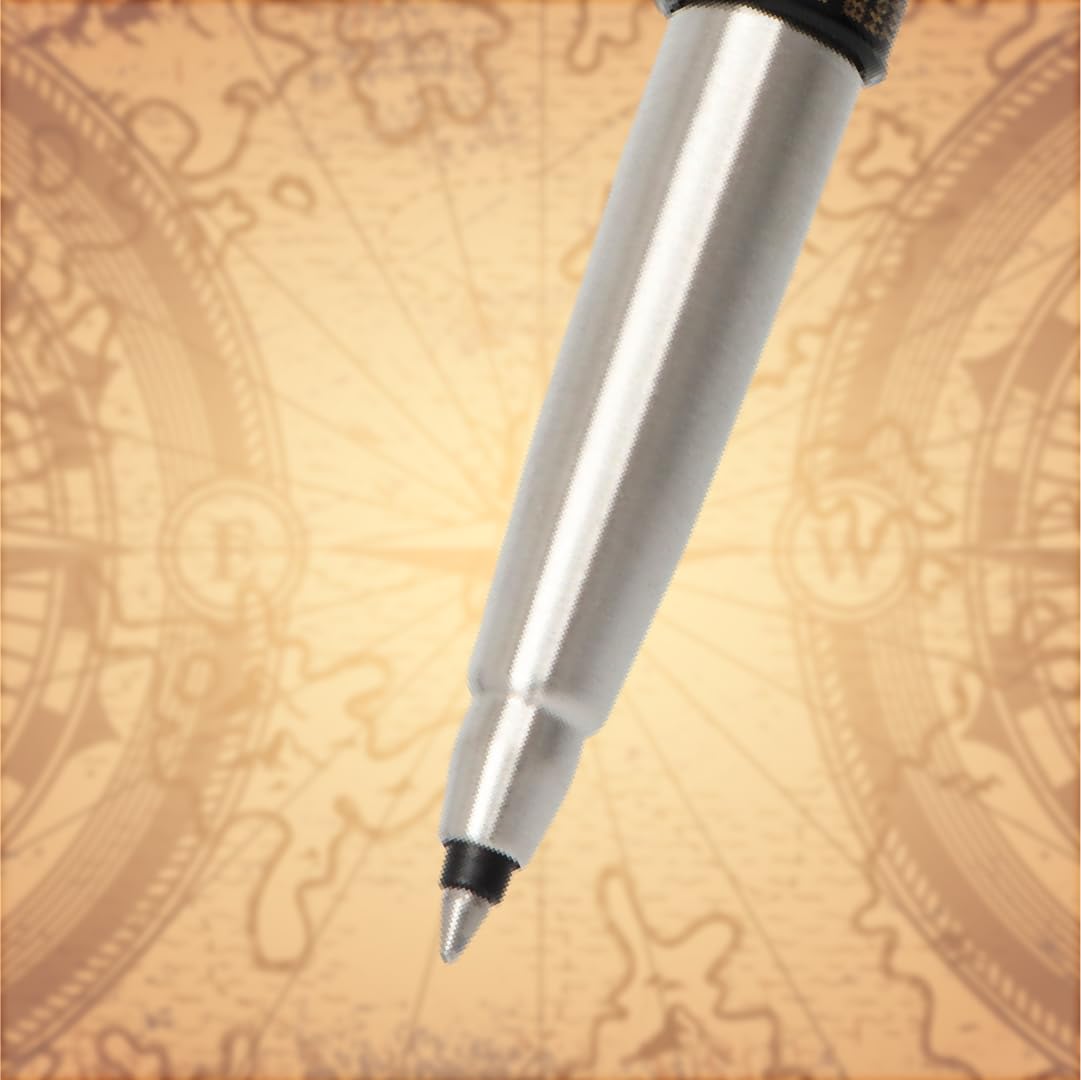 Parker Special Edition Vector Time Check Gold Trim Roller Ball Pen | Ink Color Blue | Navigator Technology | Moulded Cap & barrel in world wide time Zones