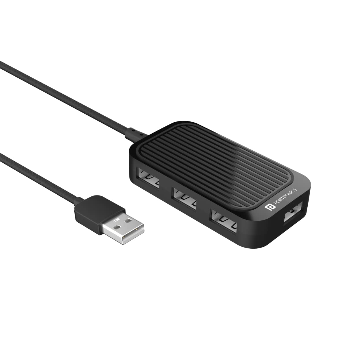 ZEBRONICS TA200U Type C to USB 3.0 4 Port hub with Hi Speed Data Transfer, Aluminum + ABS Body, 15cm Cable, Sleek Design and Plug Play Usage