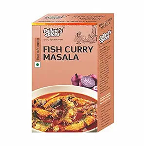 Pallavi's Spices Fish Curry Masala | Delectable Fish Curry Spice Blend/Powder | 5 separate small sachets of 10g in every pack | 50g (Pack of 4)