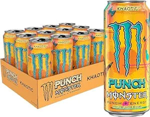 Monster® Khaotic Energy + Juice Carbonated Energy Drink, 16.91 fl oz ℮ 500 ml, 12 Pack