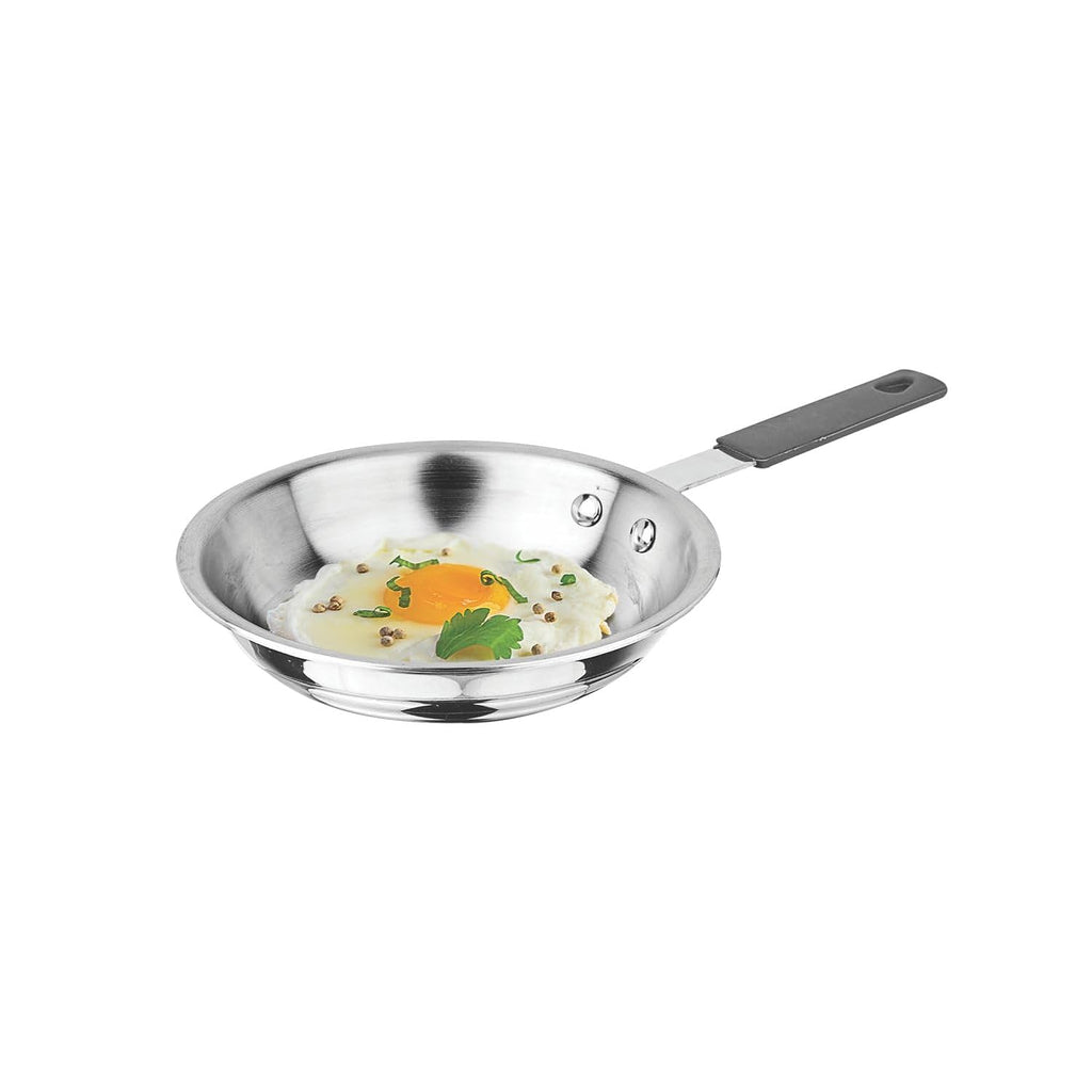 SignoraWare Artista Tri-Ply Stainless Steel Mini Frypan 12.5cm | Less Oil Needed | Save Energy & Time | Easy to Clean | Ideal for Quick Stir-Fries | Best for Toast Bread, Buns Or Mini Dosa (500ml)