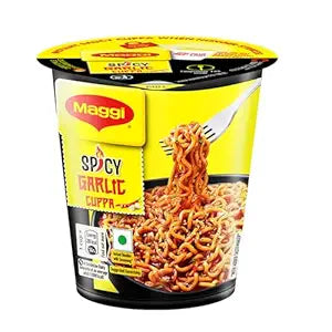 MAGGI Spicy Garlic Instant Cuppa Noodles, Delicious Slurpy and Saucy Taste, 70.5g
