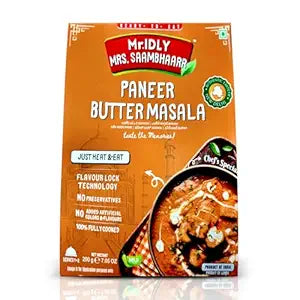 Mr.IDLY MRS. SAAMBHAARR Paneer Butter Masala Authentic New Delhi Style Ready-to-Eat Mild Spice No Preservatives 100% Natural Ingredients 200g