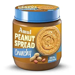 Amul Peanut Spread 'Crunchy' High Protein Peanut Butter From | 300 Gm | Pack Of 3 | No Preservatives