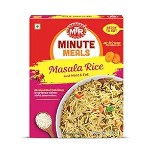 MTR Minute Meals Masala Rice 250g | Ready-to-Eat Meals | Instant, Heat & Eat | Delicious Spiced Rice