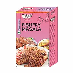 Pallavi's Spices Fish Fry Masala | Flavourful & Delectable Fish Fry Spice Blend/Powder | 5 small sachets of 10g in every pack | 50g (Pack of 4)
