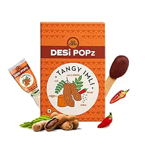 GO DESi Popz Imli Pop, Tamarind & Jaggery Candy, 50 Pieces, Tangy Imli, Imli Candy, Lollipop, Digestive Candy, 400 g