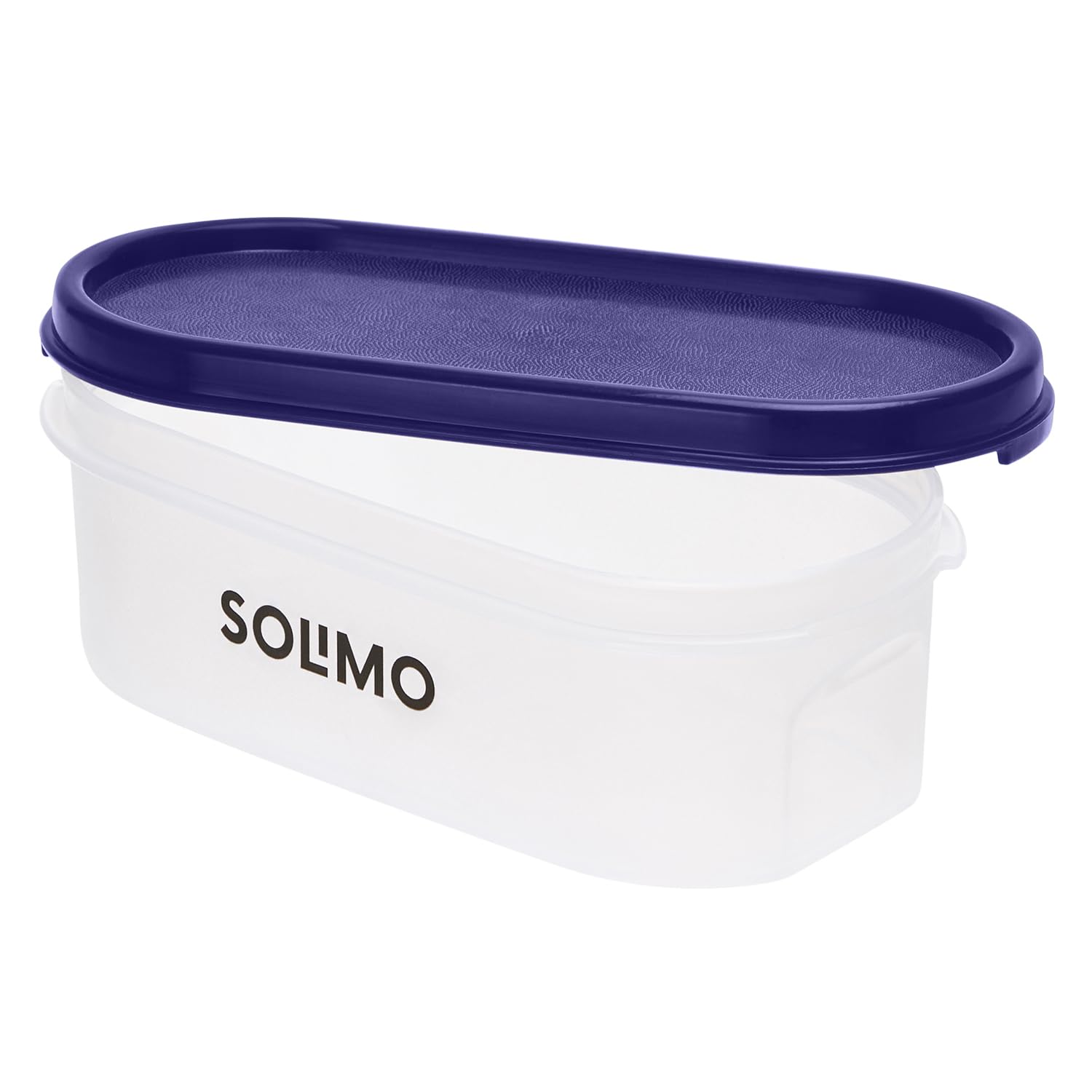 Amazon Brand - Solimo Modular Plastic Storage Containers with Lid | Airtight | BPA-Free | Set of 4 | 600 ML (Transparent)