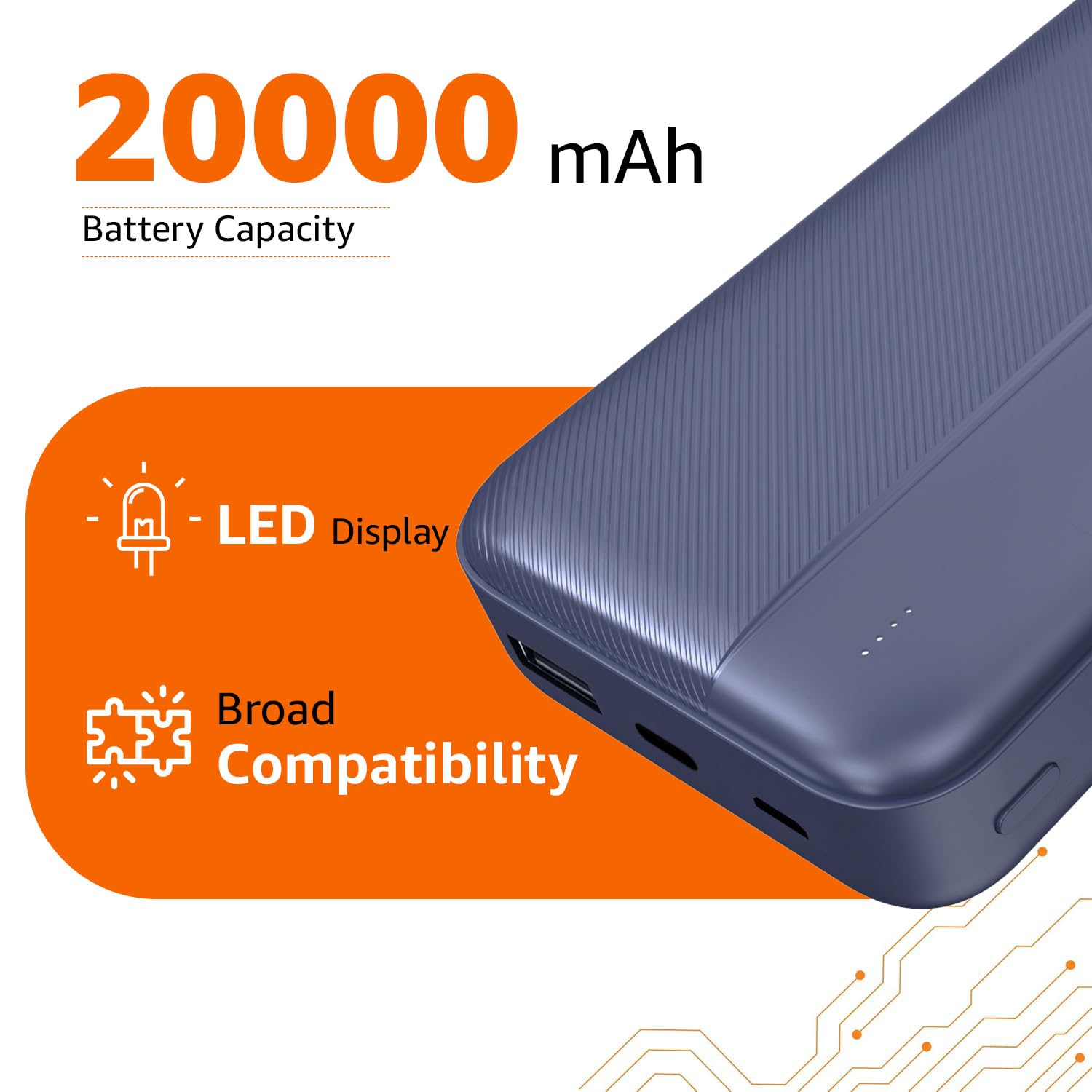 Callmate Treasury 100,000mAh Power Bank, 23W Fast Charging with Type C PD 3.0 Input & Output |7 Output & 3 Input Ports| (23W, Power Delivery) (Black, Lithium Polymer)