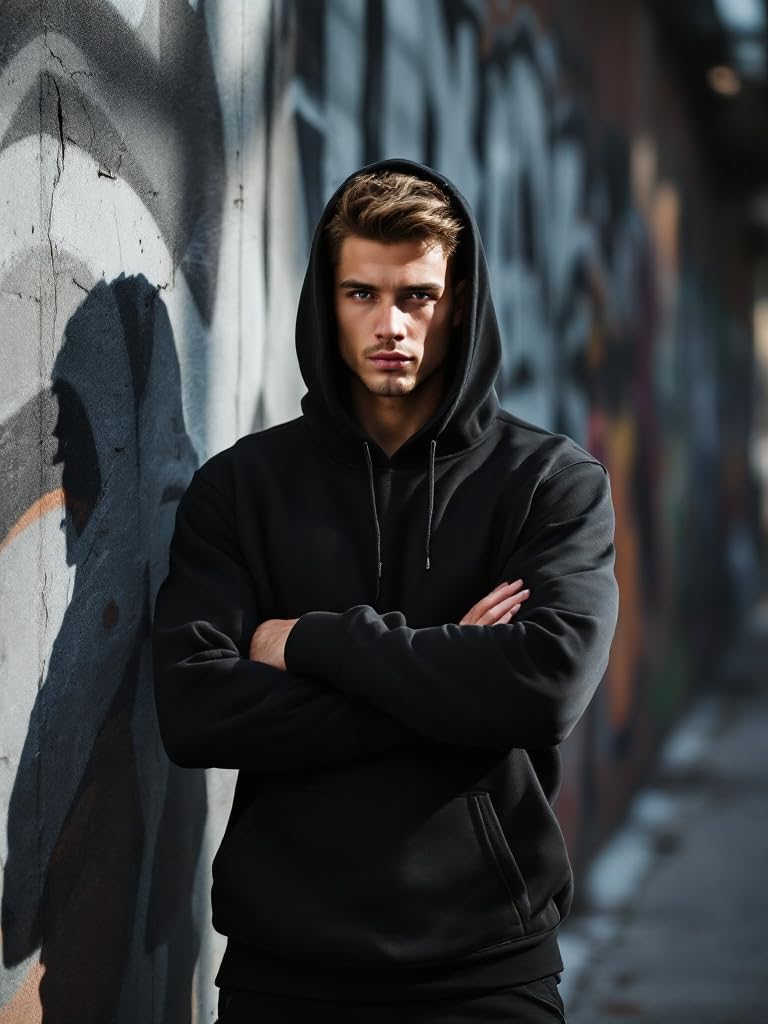 Glowic Men’s Hoodie | Oversized Stylish Sweatshirt for Winter Wear | Trendy Casual Hoodie for Men | Perfect for Gym, Travel, Streetwear Fashion