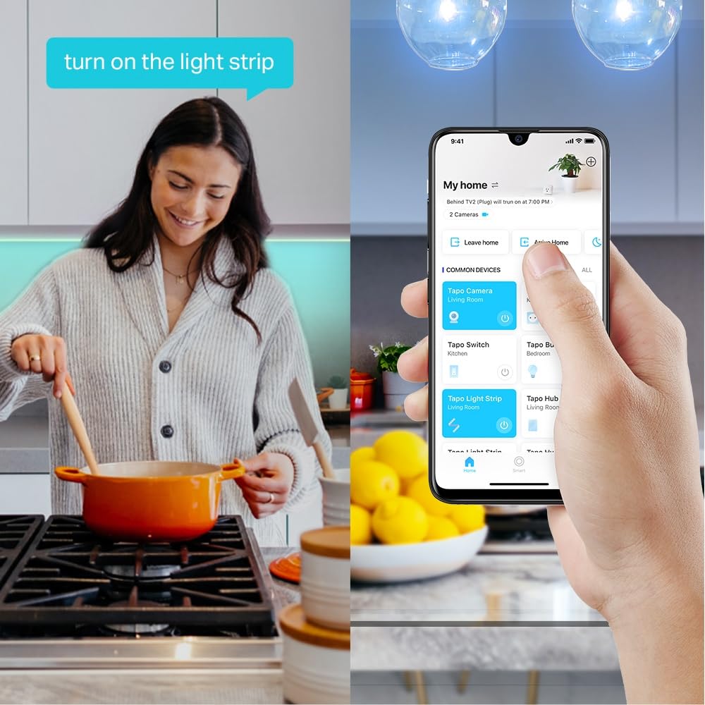 Tapo L900-5 Smart LED Light Strip, 16million RGB Colors, Sync-to-Sound, 16.4ft, 13.5W Wi-Fi LED Lights, Works with Alexa & Google Assistant, Trimmable, No Hub Required