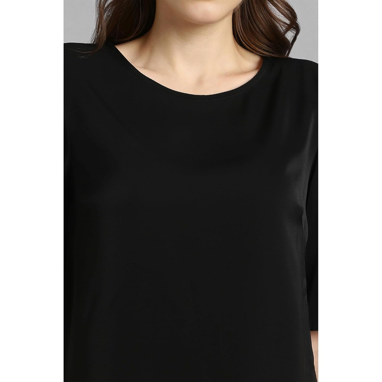 Van Heusen Women's Regular Fit Half Sleeve Round Neck Formal Top