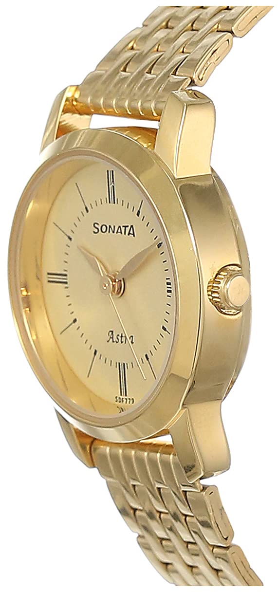 Fossil Women Stainless Steel Carlie Analog Gold Dial Watch-Me3250, Band Color-Gold