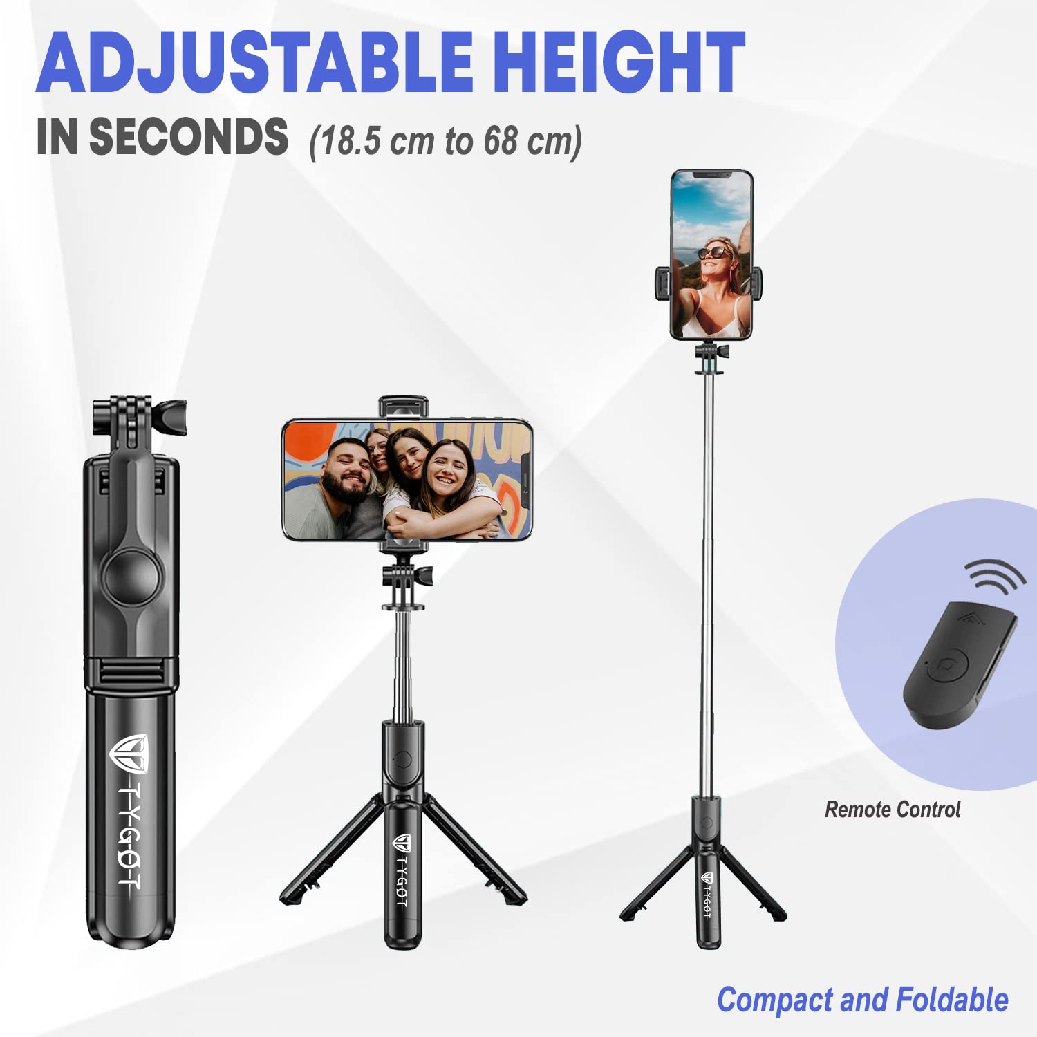 Osaka OS 550 Tripod 55 Inches (140 cm) with Mobile Holder and Carry Case for Smartphone & DSLR Camera Portable Lightweight Aluminium Tripod