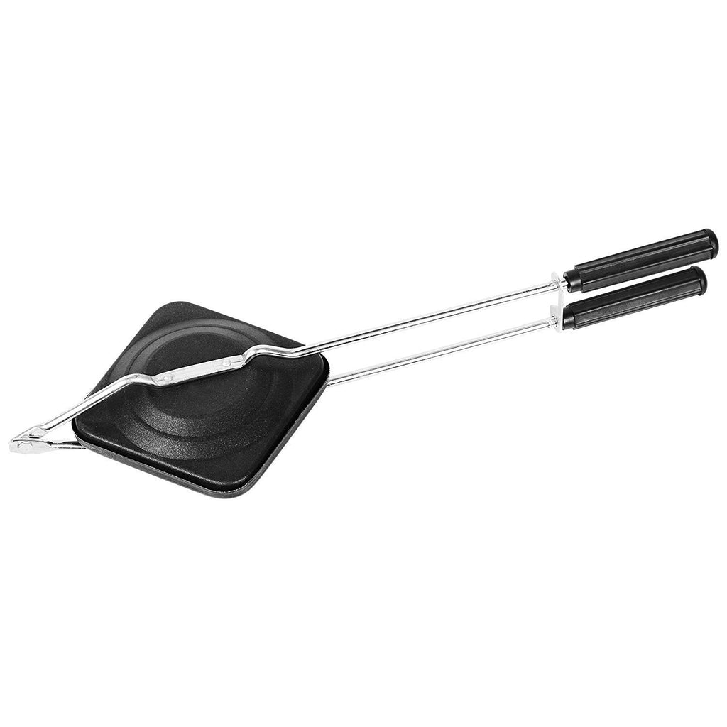 Tosaa T2STSR Sandwich Gas Non-Stick Aluminium | Compatibility with Gas Stoves | Flame-Proof Design | Heat-Resistant Handle | Sandwich Maker | Black