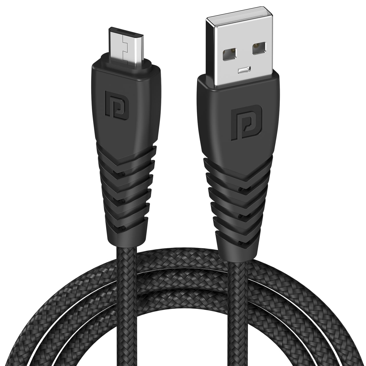 Ambrane Unbreakable 3 in 1 USB Fast Charging USB Cable with Type C, Lightning, Micro USB Port with 2.1 A, Compatible with iPhone, iPad, Samsung, OnePlus, Mi, Oppo, Vivo, Xiaomi, 1.25M (Trio-11, Black)