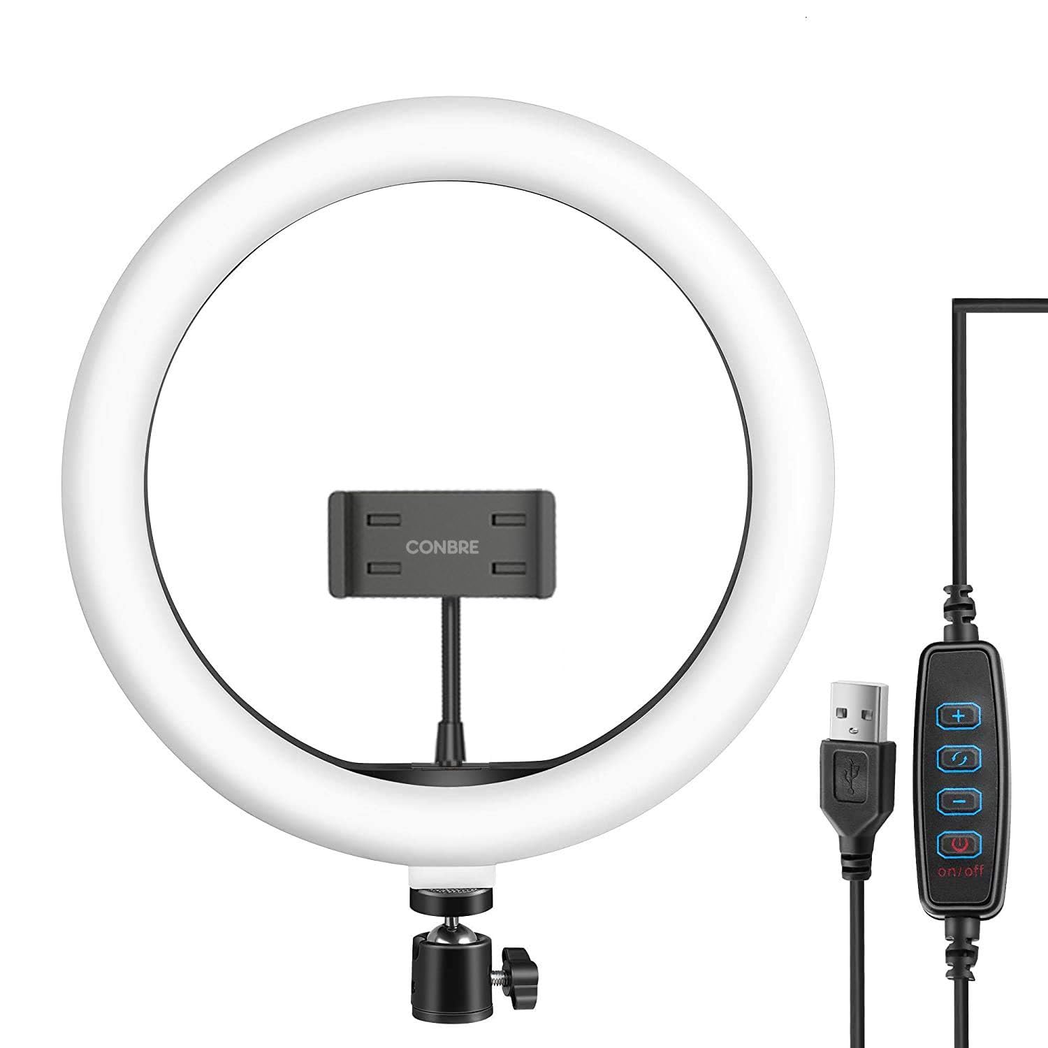 Tygot U160 Portable LED Video Light for Mobile & DSLR, 2000mAh Rechargeable Battery, Adjustable 2700K-6500K Color Temperature, CRI 95+, Universal Mount, Compact Fill Light for Vlogging & Streaming