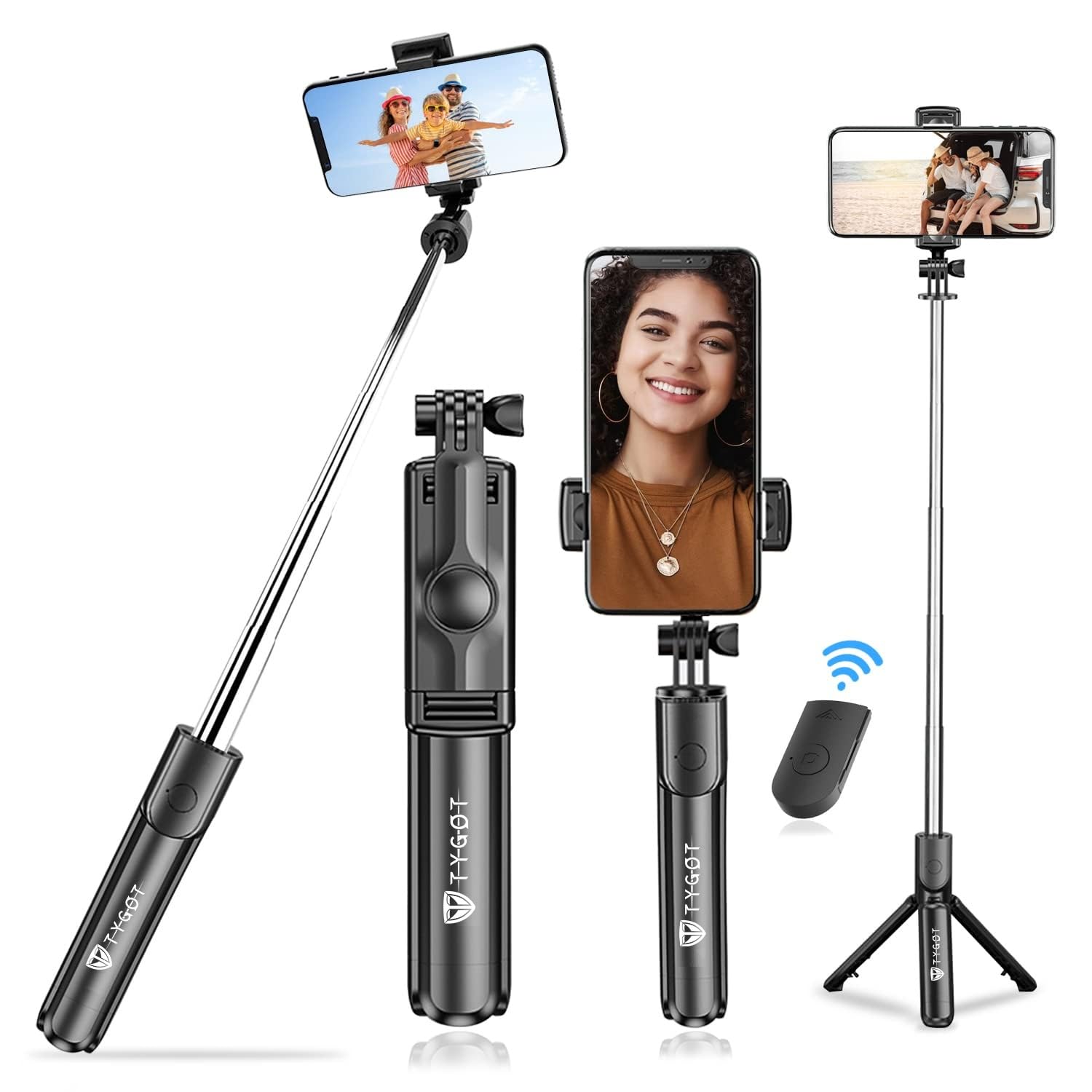 Osaka OS 550 Tripod 55 Inches (140 cm) with Mobile Holder and Carry Case for Smartphone & DSLR Camera Portable Lightweight Aluminium Tripod